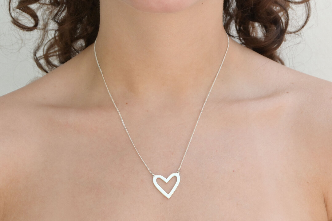 Collar Amor Etéreo 2cm en plata - Imagen 2