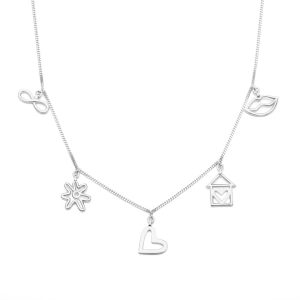 Collar Carta a mamá - plata