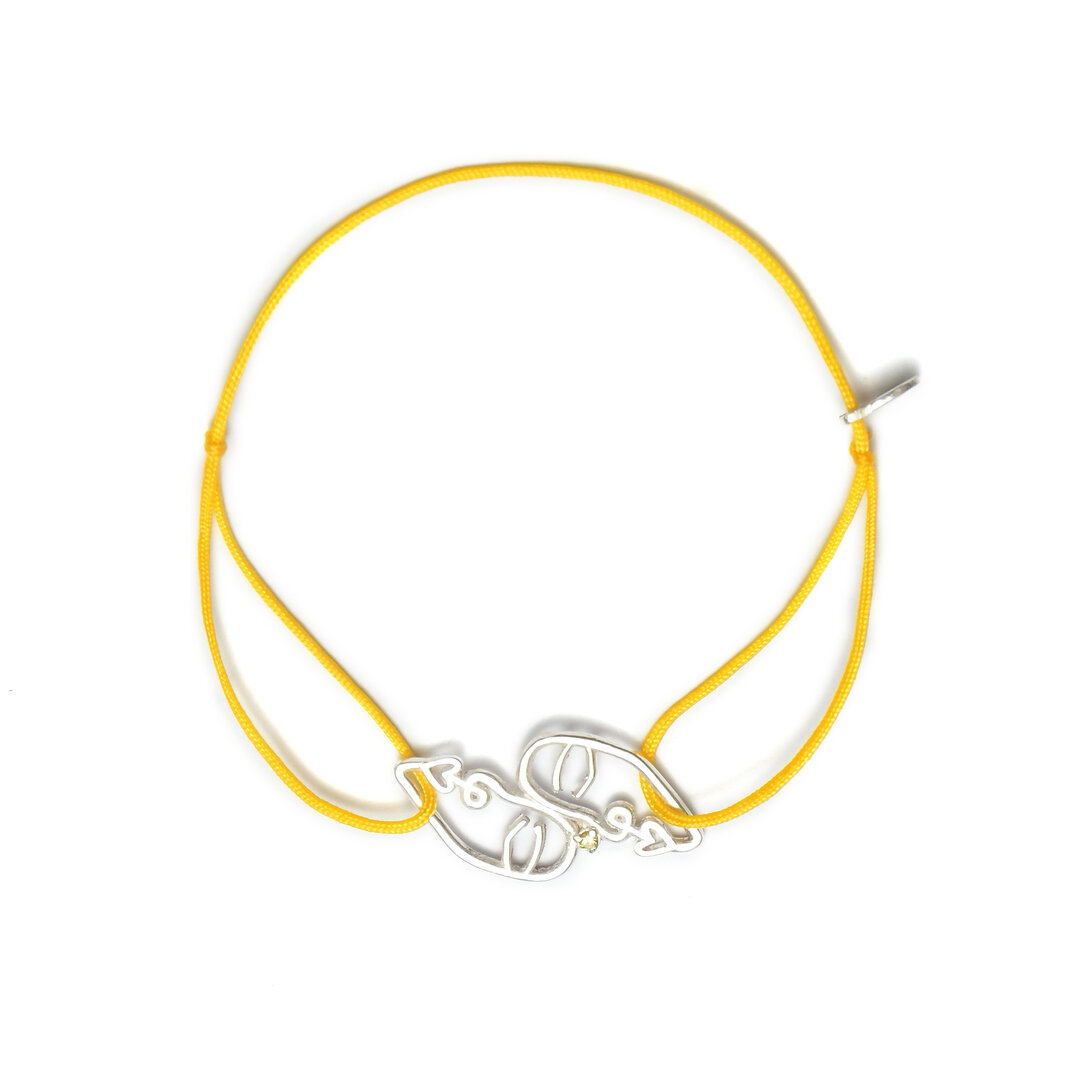 Brazalete Géminis con piedra