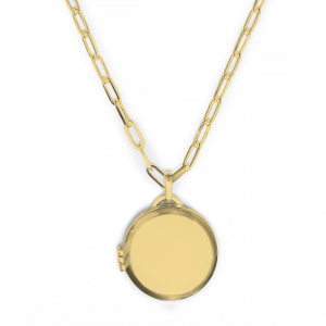 Locket Always with me – Collar mediano plata con baño de oro