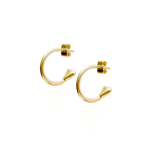 Argollas para dijes - 1.5cm plata con baño de oro