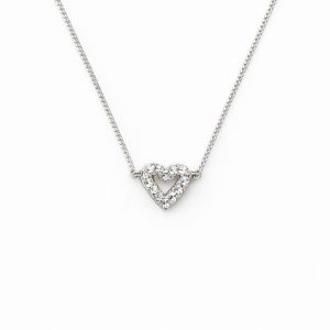 Collar Amor Etéreo 8mm engastado - blanco