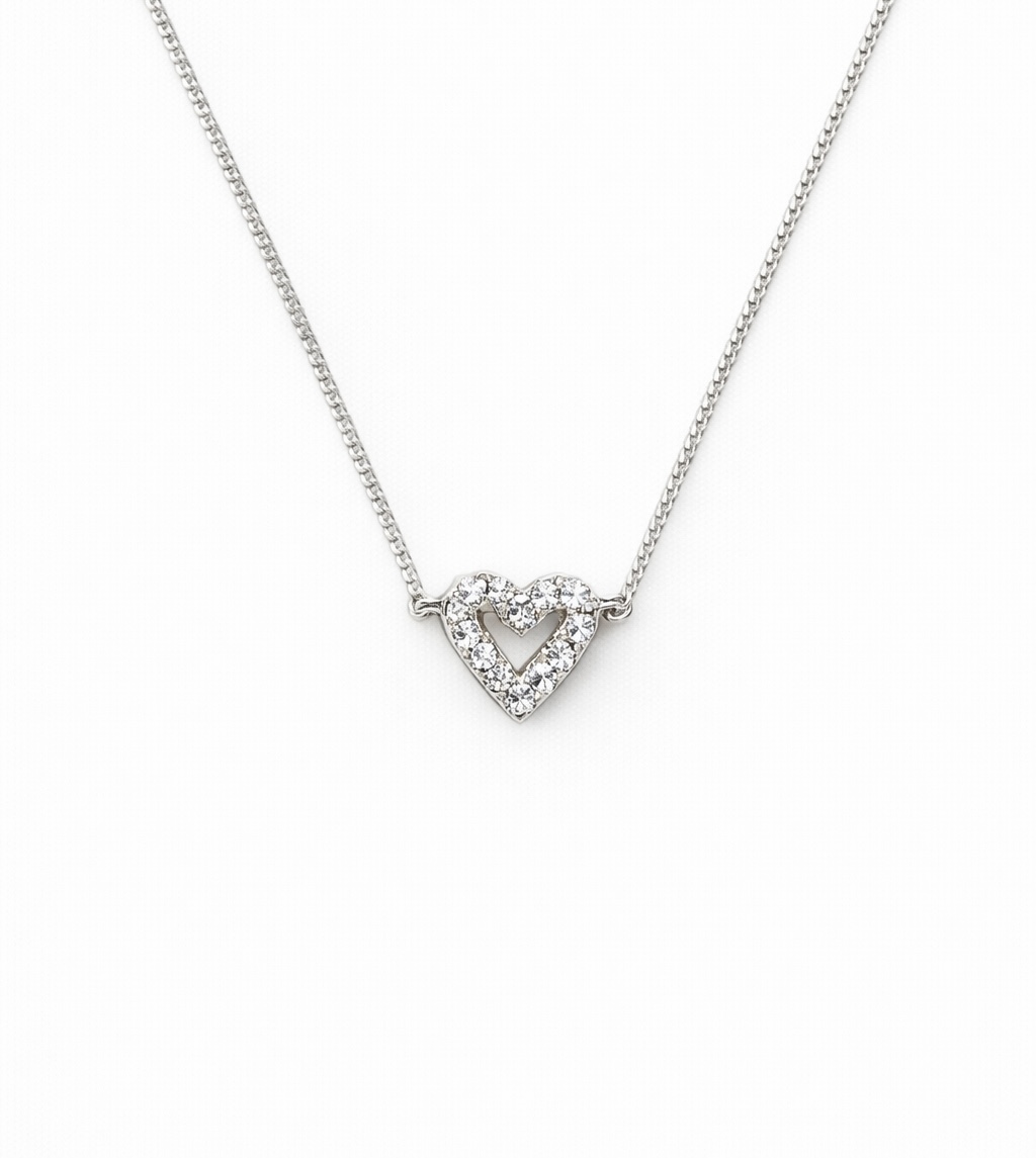 Collar Amor Etéreo 8mm engastado - blanco