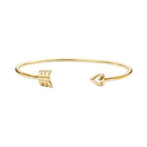 Pulsera Cupido corazón irdia - plata con baño de oro