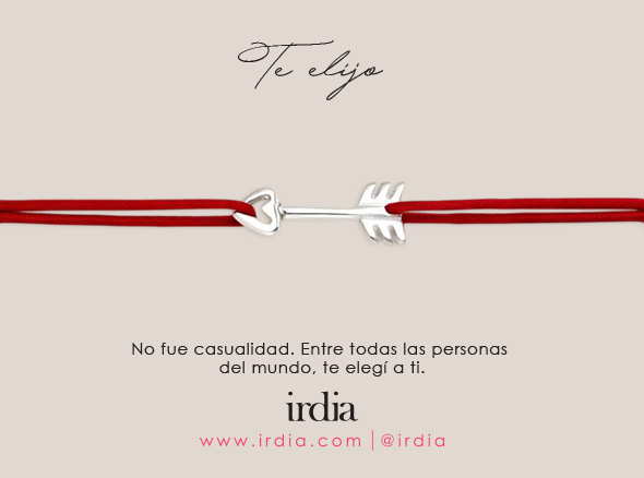 Brazalete Te elijo - cupido corazón irdia pequeño