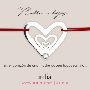 Brazalete Madre e Hijos - Corazón triple con piedra
